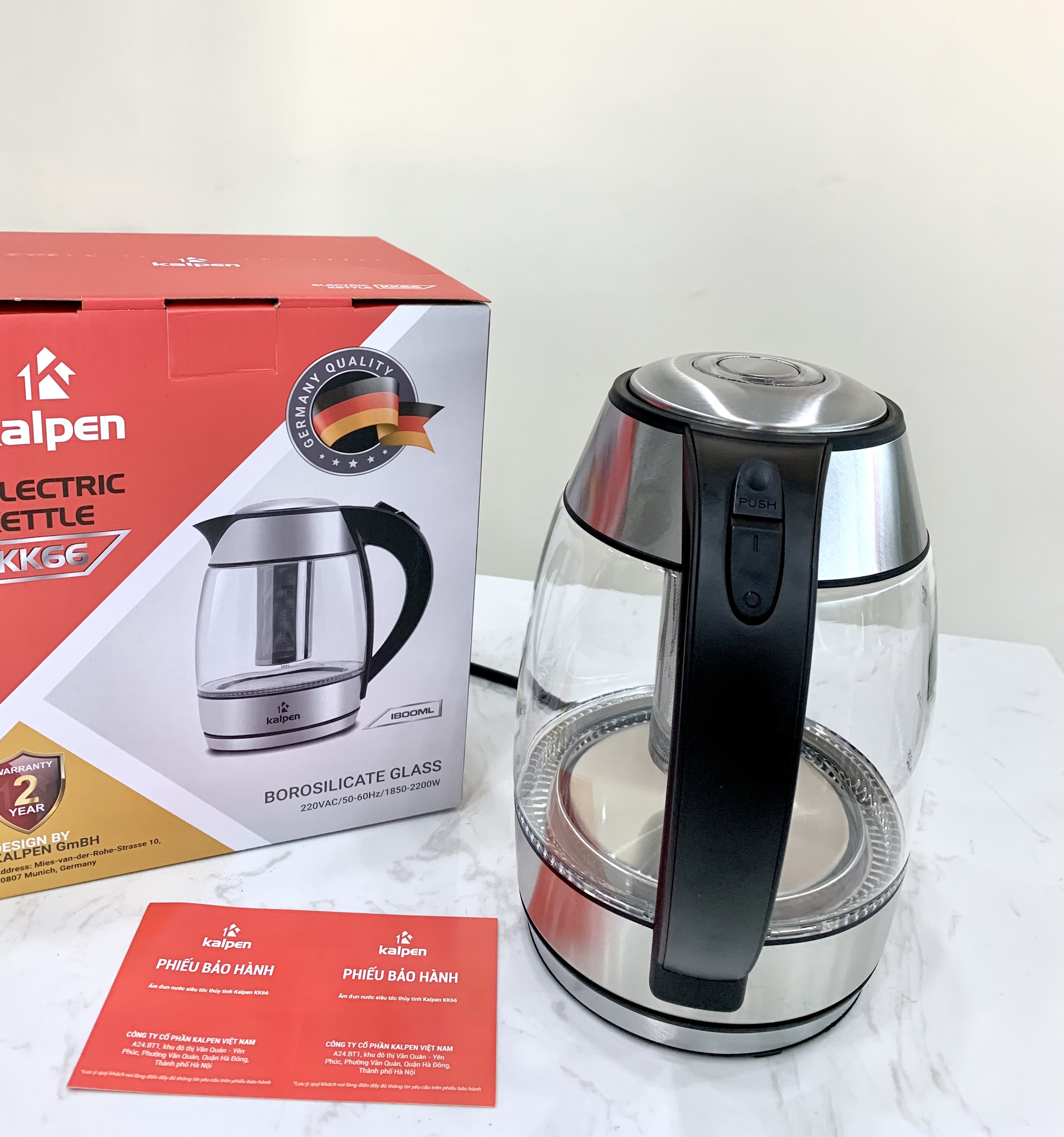 Mô tả Ấm Đun Nước Siêu Tốc Cao Cấp Lòng Thủy Tinh KK66 1.8L-2200W Hàng Chính Hãng KALPEN-GIA DỤNG ĐỨC - 4