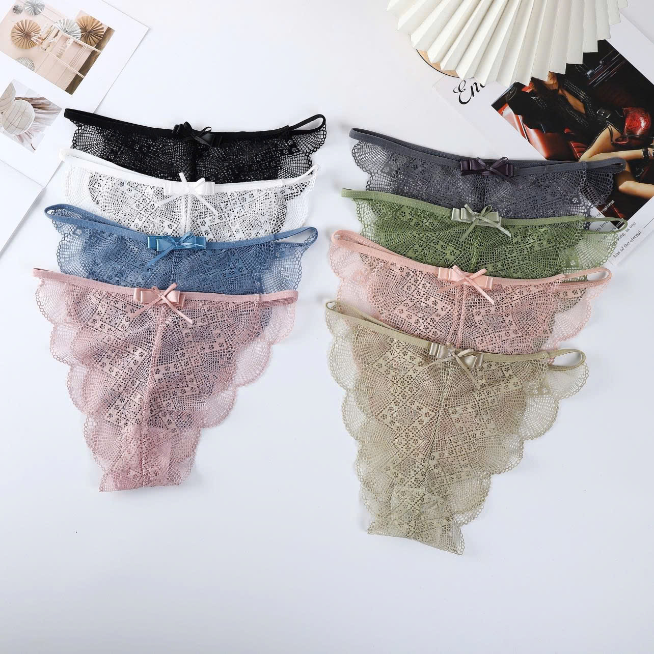 Mô tả BST Quần Lót Nữ Ren VICCI Sexy Chun Hông Gợi Cảm Tạo Đường Cong Quyến Rũ - 7