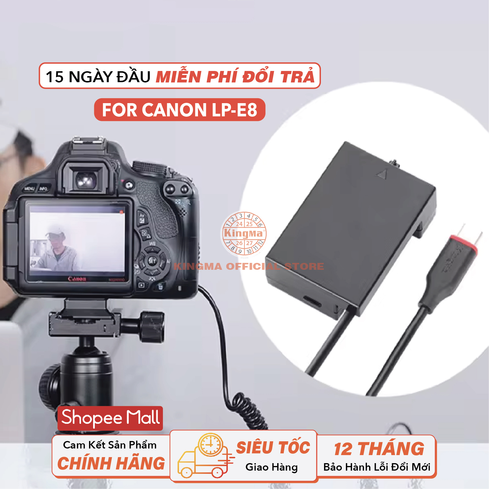 Pin Ảo/Giả Pin/Dummy. Combo Pin LP-E8 và Củ Sạc Nhanh PD 20W Chính Hãng ...