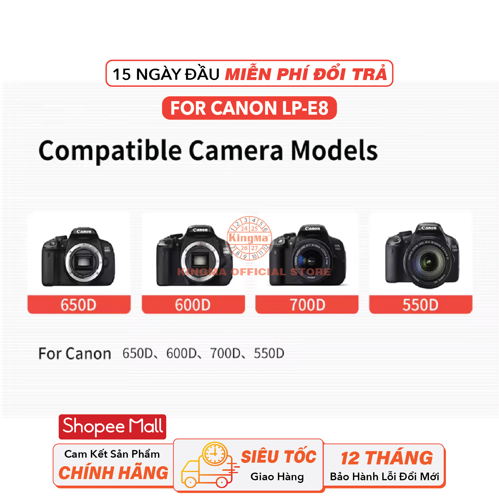 Pin Ảo/Giả Pin/Dummy. Combo Pin LP-E8 và Củ Sạc Nhanh PD 20W Chính Hãng ...