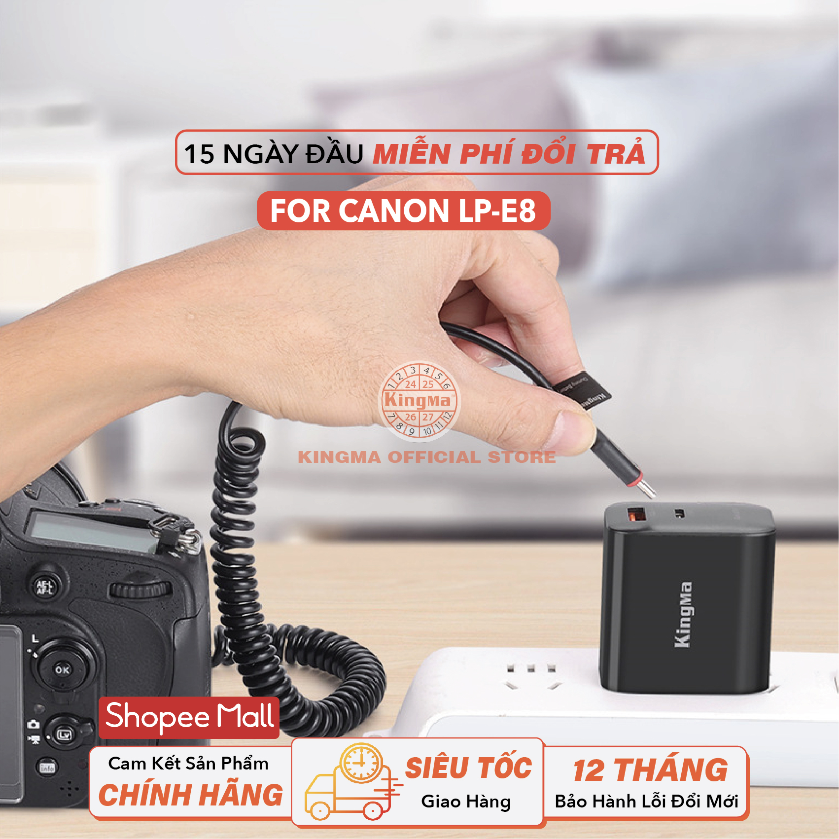 Pin Ảo/Giả Pin/Dummy. Combo Pin LP-E8 và Củ Sạc Nhanh PD 20W Chính Hãng ...