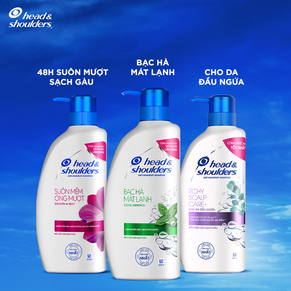 Mô tả Dầu Gội Sạch Gàu HEAD & SHOULDERS Bạc Hà/ Giảm Ngứa Da Đầu/ Hương Chanh/ Sạch Sâu/ Làm Sạch Vi Khuẩn Chai 850ML - 2