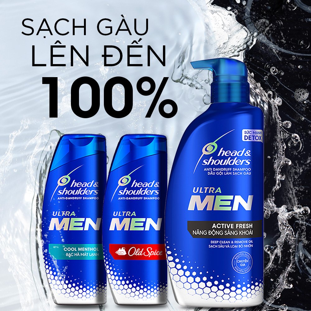 Mô tả Dầu Gội Sạch Gàu HEAD & SHOULDERS Ultra Men Bạc Hà Mát Lạnh/ Ngăn Rụng Tóc/ Hương Nước Hoa - Chai 650ML - 2