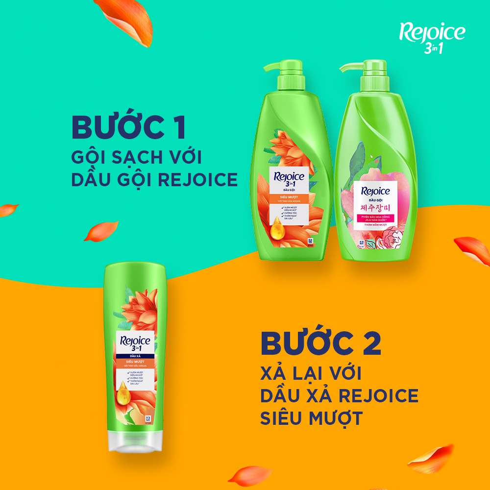 Mô tả Dầu Gội REJOICE Siêu Mượt - Chai 1200ML - 6