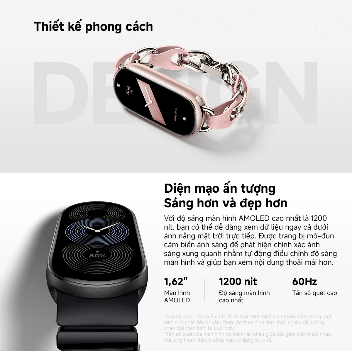 Màn hình Xiaomi Miband 9