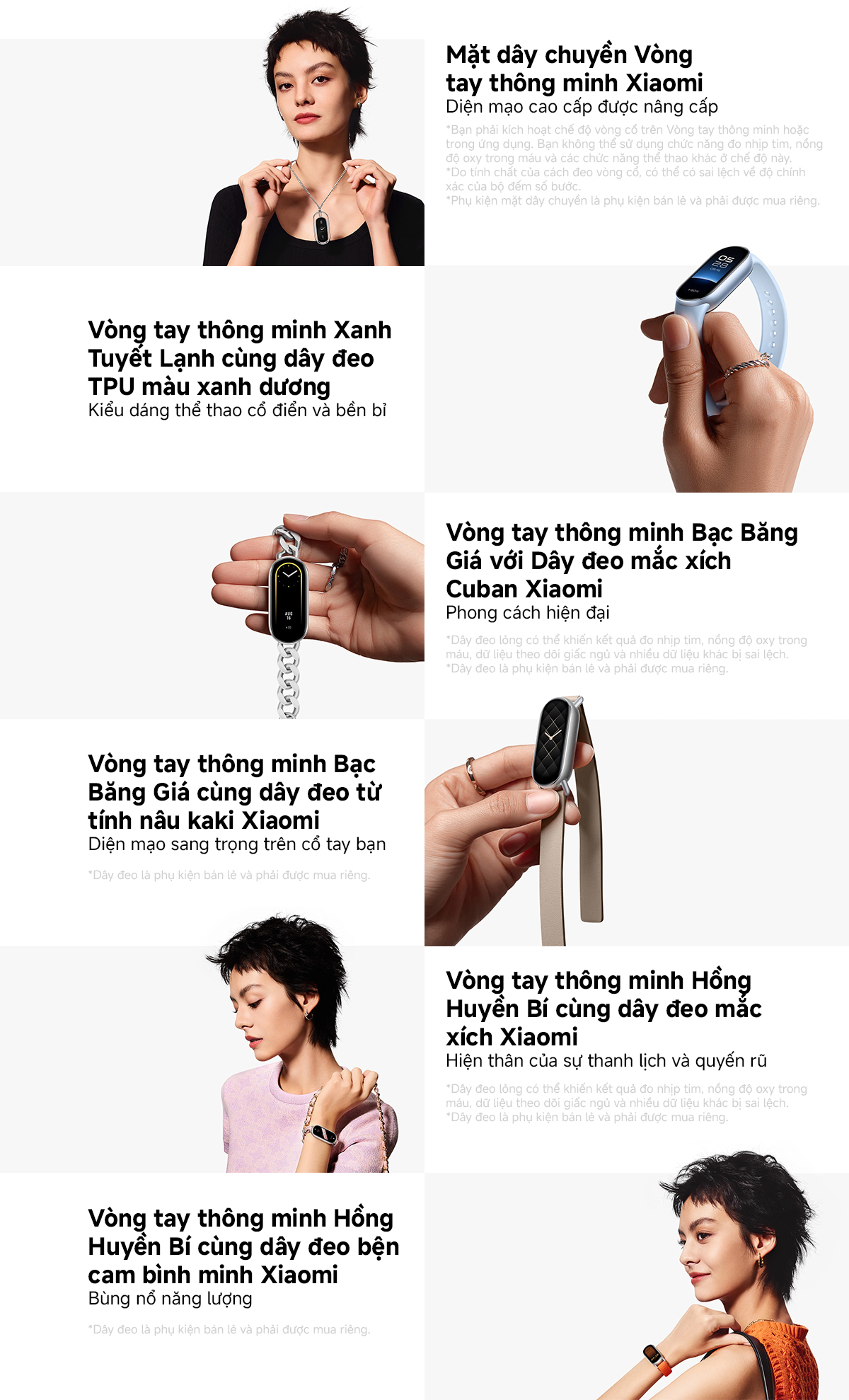Các mặt đồng hồ Xiaomi Miband 9