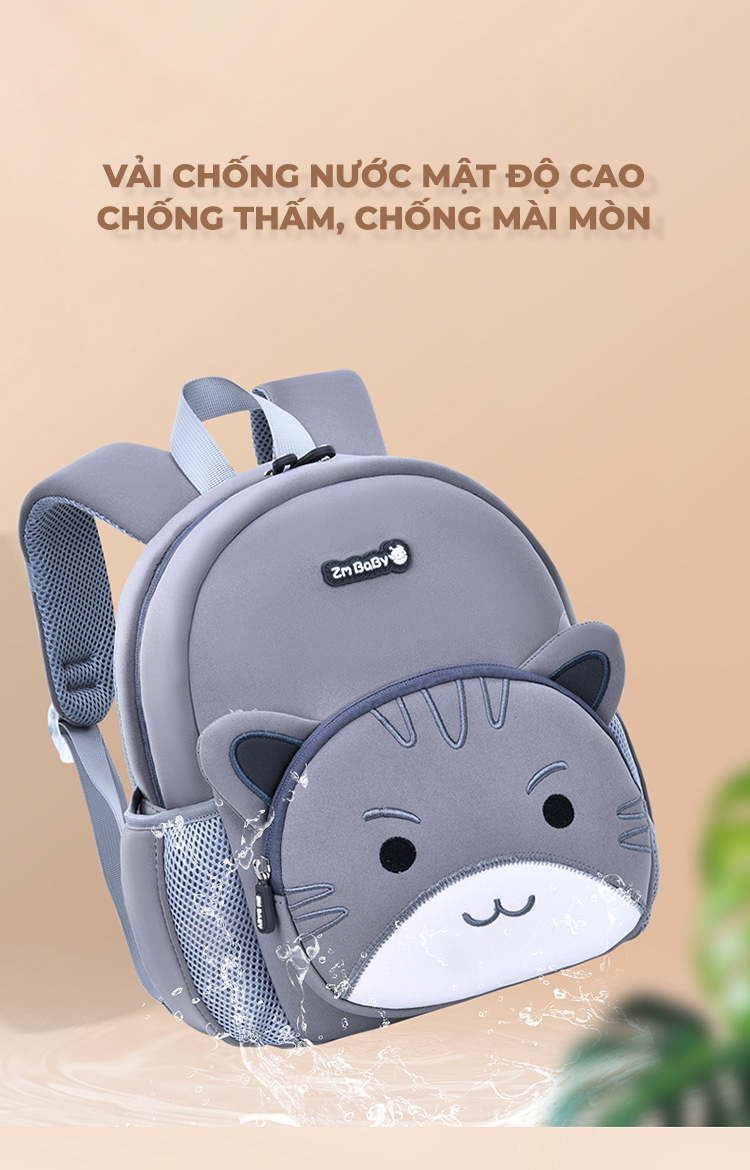 Mô tả Balo cho bé trai bé gái đi học mẫu giáo mầm non từ 2 đến 5 tuổi 1989KIDS, siêu nhẹ, sức chứa lớn, hình in 3D dễ thương - 7