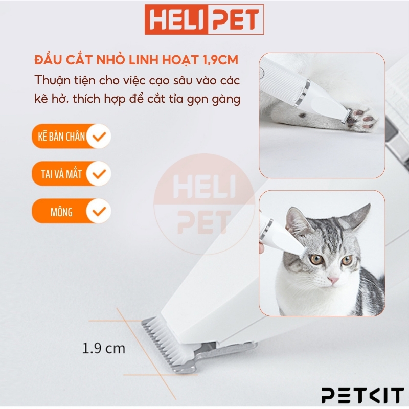 Mô tả Tông Đơ Đa Năng PETKIT 2in1 Pro 2025 Chuyên Dụng Cắt Tỉa Cạo Lông Cho Chó Mèo, Thú Cưng - HeLiPet - 6
