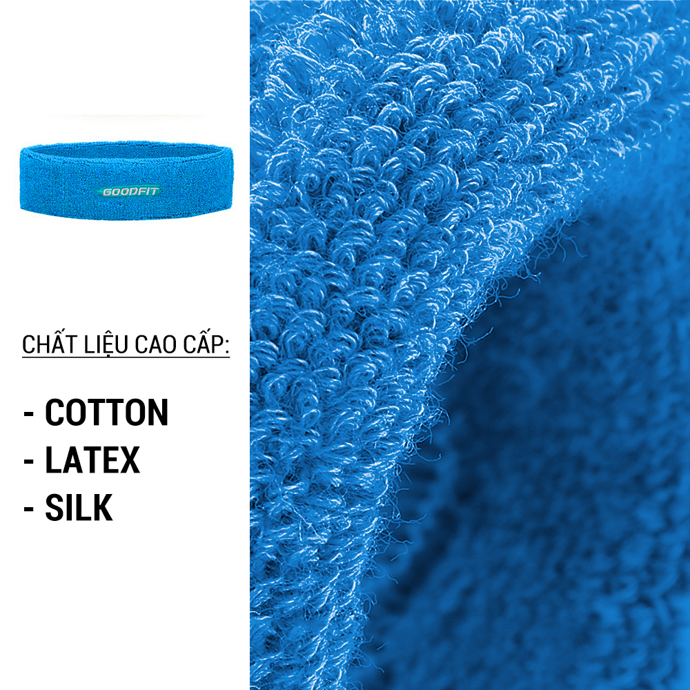Mô tả Băng đô thể thao ,rửa mặt, cài tóc GoodFit chất vải cotton mềm mại, thấm hút mồ hôi GF802SB - 4