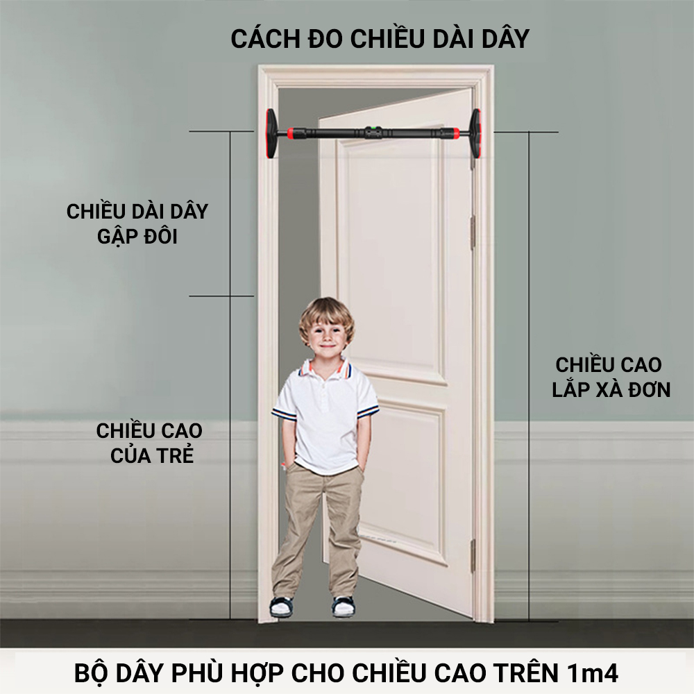 Mô tả Vòng treo đu xà đơn trẻ em Gymnastic rings GoodFit kháng lực chịu tại 200kg, dây treo tùy chỉnh GF002E - 2