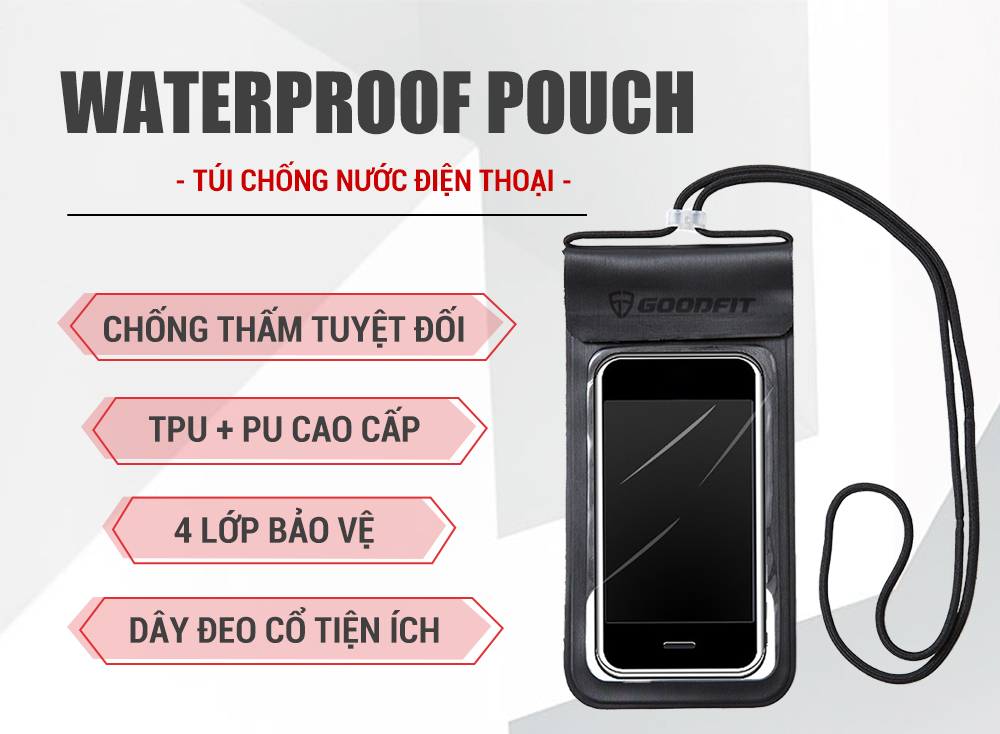 Mô tả Túi chống nước điện thoại đi biển 4 lớp, đạt chuẩn chất lượng GoodFit GF202WP - 1