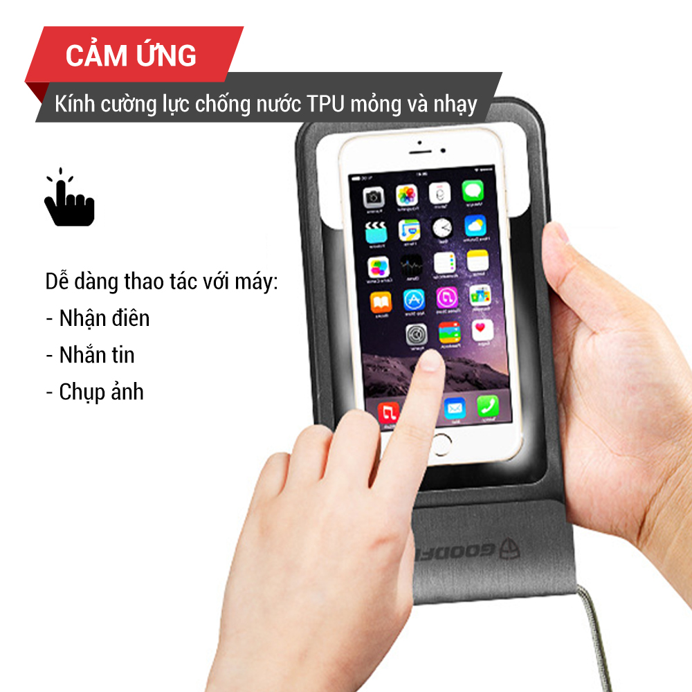 Mô tả Túi chống nước điện thoại đi biển 4 lớp, đạt chuẩn chất lượng GoodFit GF202WP - 2