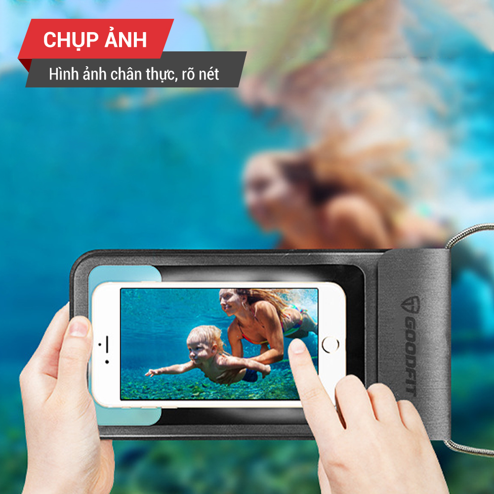 Mô tả Túi chống nước điện thoại đi biển 4 lớp, đạt chuẩn chất lượng GoodFit GF202WP - 3