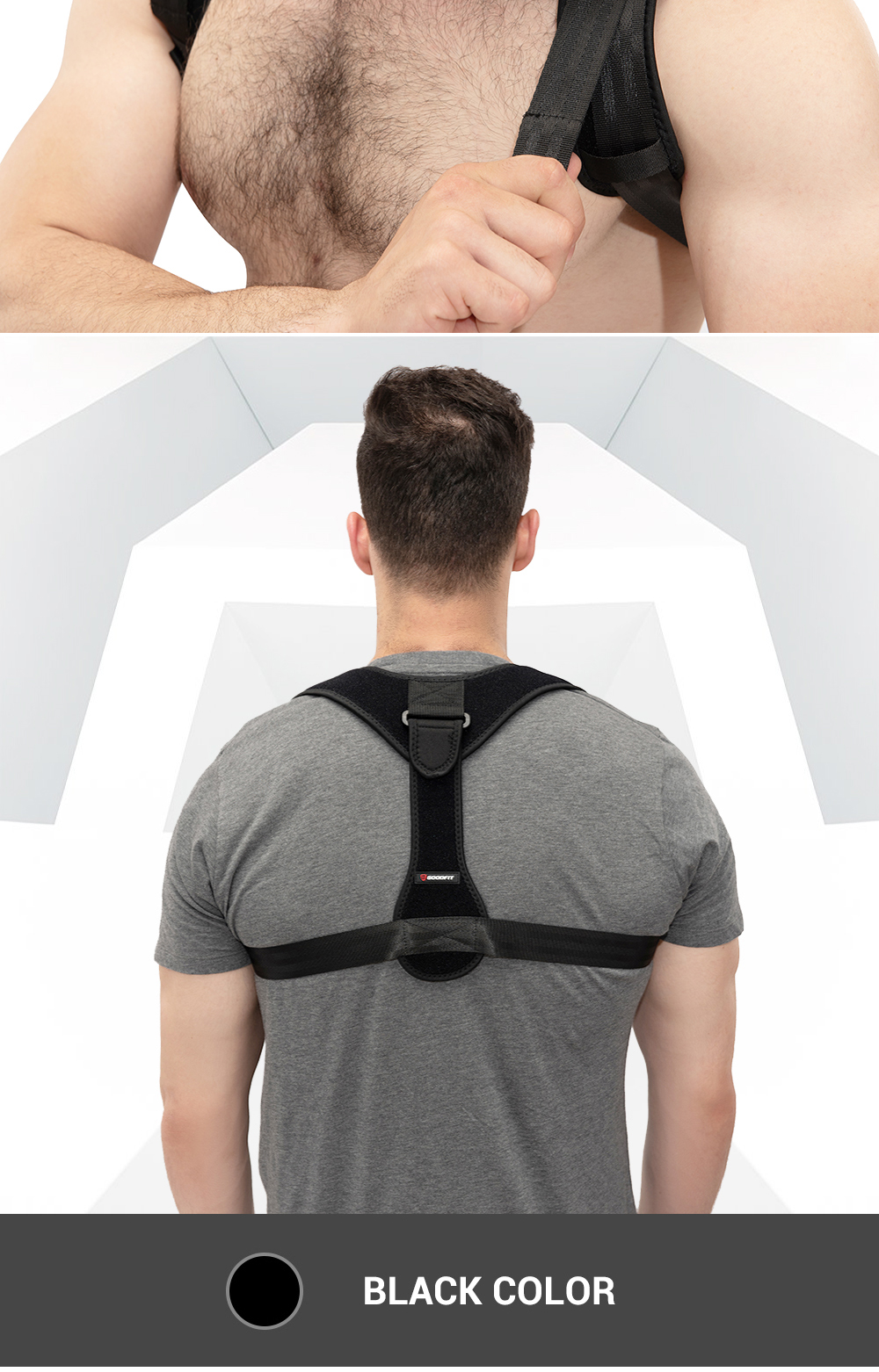 Mô tả Đai chống gù lưng nữ, nam cao cấp GoodFit chất liệu bền, thoáng khí, định hình cột sống GF712P - 6