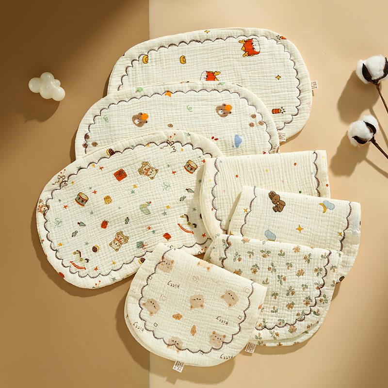 Mô tả Gối Lót đầu Xô Muslin cao cấp trần bông dày dặn, mềm mại, êm ái cho bé - 4