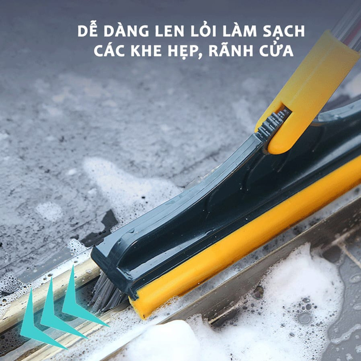 Mô tả Cây Chổi Cọ Sàn Nhà Vệ Sinh Amalife Thông Minh, Bàn Chải Chà Sàn Nhà Tắm, Gạt Nước Đa Năng Cán Nhôm Cọ Khe Hẹp Góc Tường - 5