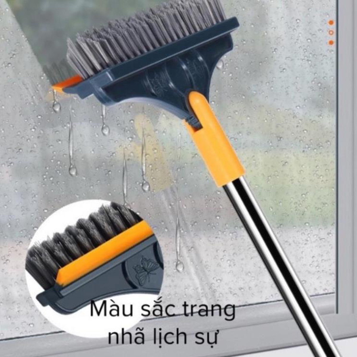 Mô tả Cây Chổi Cọ Sàn Nhà Vệ Sinh Amalife Thông Minh, Bàn Chải Chà Sàn Nhà Tắm, Gạt Nước Đa Năng Cán Nhôm Cọ Khe Hẹp Góc Tường - 6