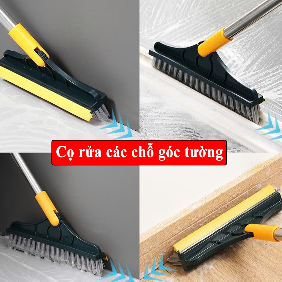 Mô tả Cây Chà Sàn Nhà Tắm, Chổi Cọ Sàn Và Gạt Nước 2 Trong 1, Cọ Sạch Khe Hẹp, Cọ Góc Tường Hãng Amalife East ES04 - 7