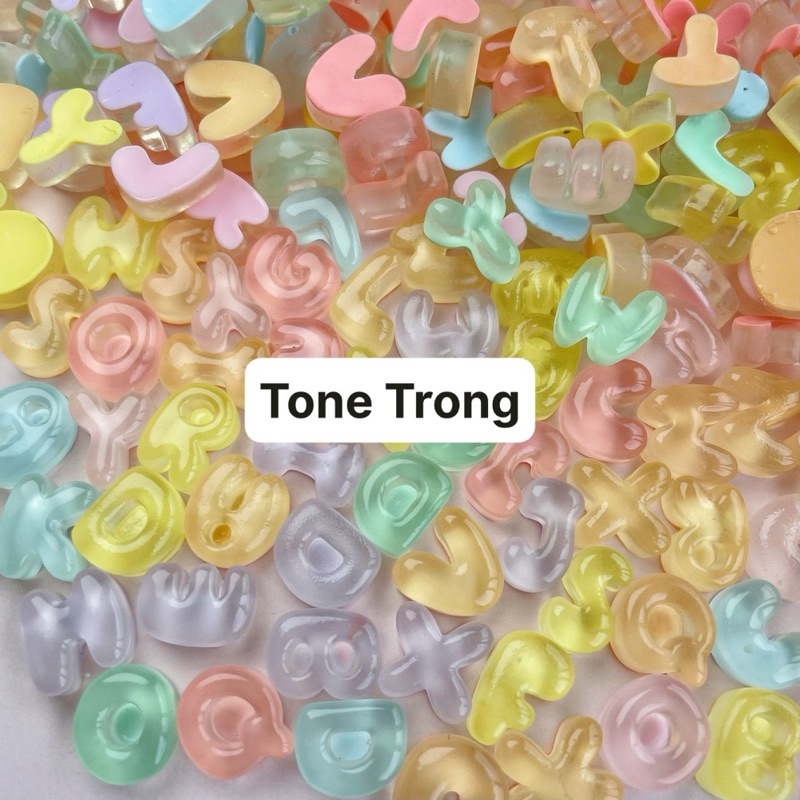 Mô tả Charm Chữ Cái Trang Trí nhiều mầu sắc Mũ Bảo Hiểm, Ốp Lưng , làm đồ DIY, trang trí dép (Kèm Keo Dán) - 4