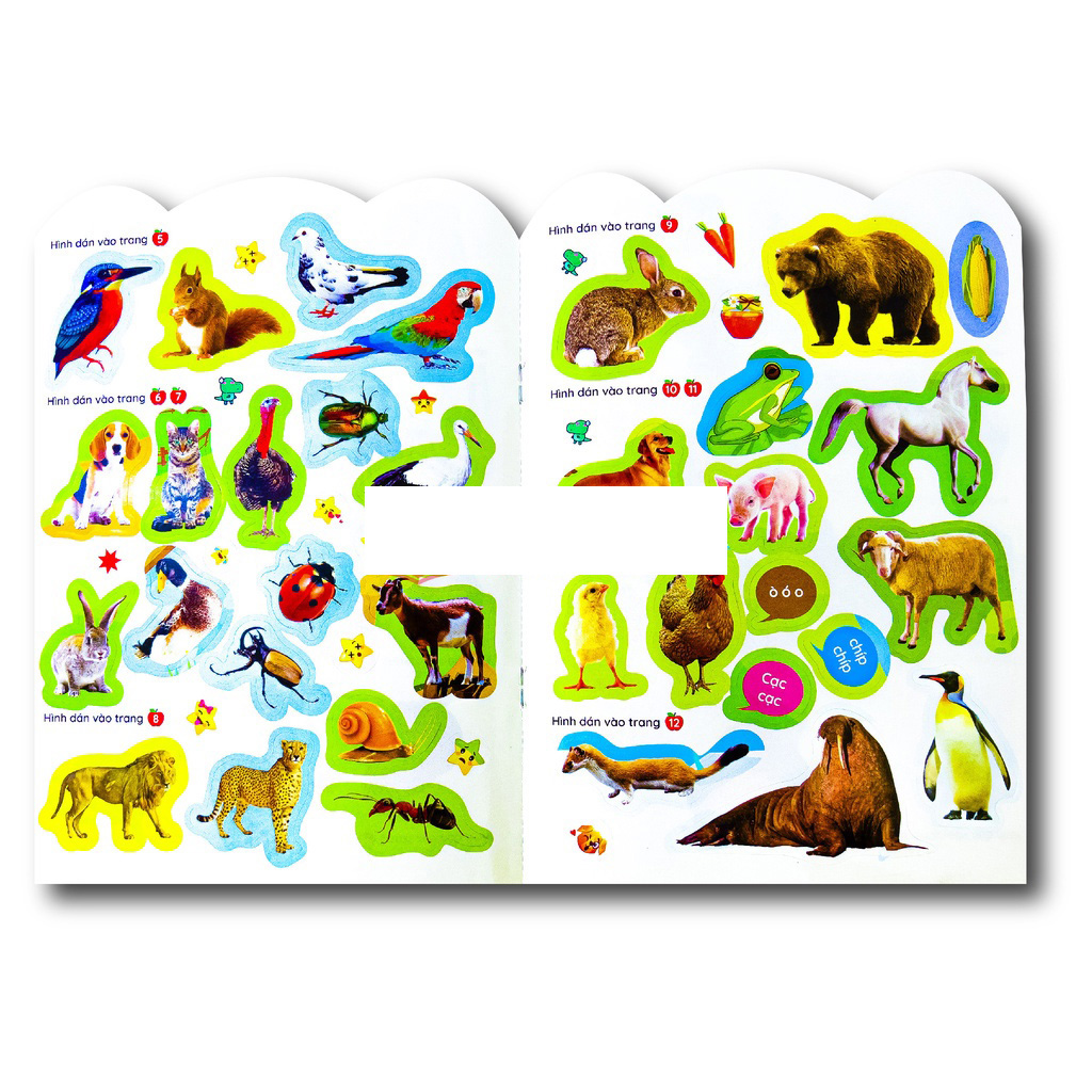 Mô tả sách - bóc dán thông minh song ngữ việt anh dành cho trẻ từ 2-6 tuổi (bộ 6 cuốn) - sticker Bóc Dán - 4