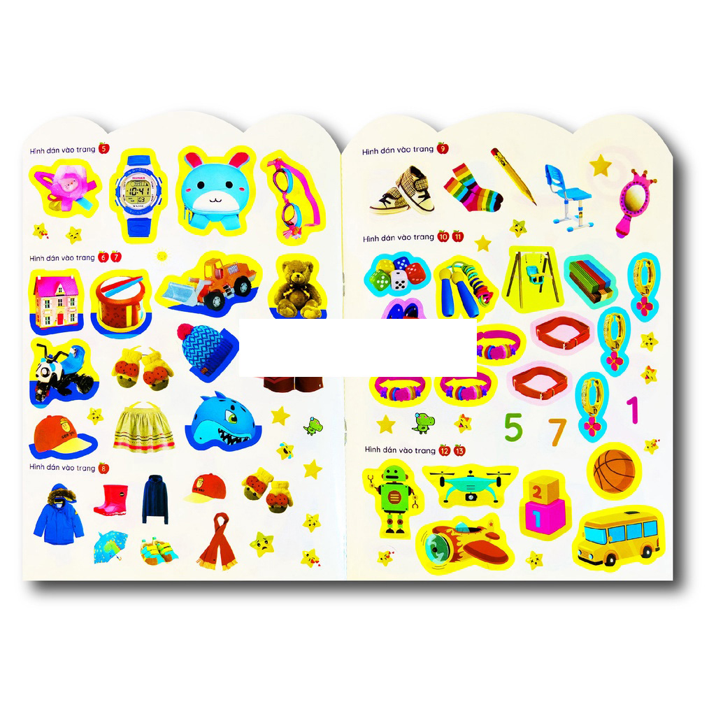 Mô tả sách - bóc dán thông minh song ngữ việt anh dành cho trẻ từ 2-6 tuổi (bộ 6 cuốn) - sticker Bóc Dán - 5