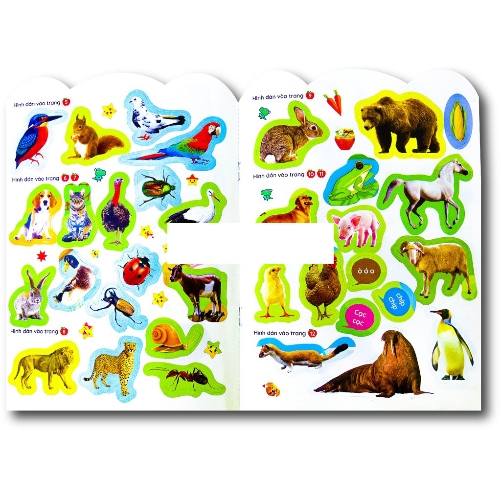 Mô tả sách - bóc dán thông minh song ngữ việt anh dành cho trẻ từ 2-6 tuổi (bộ 6 cuốn) - sticker Bóc Dán - 7