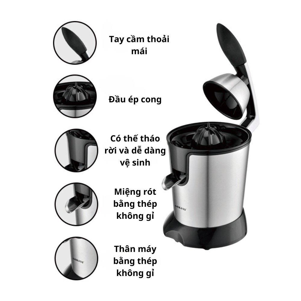 Mô tả Máy vắt cam công suất cao 350W tự động xoay SOKANY SK-651, SKCZ631 120W, SK623 45W - 3