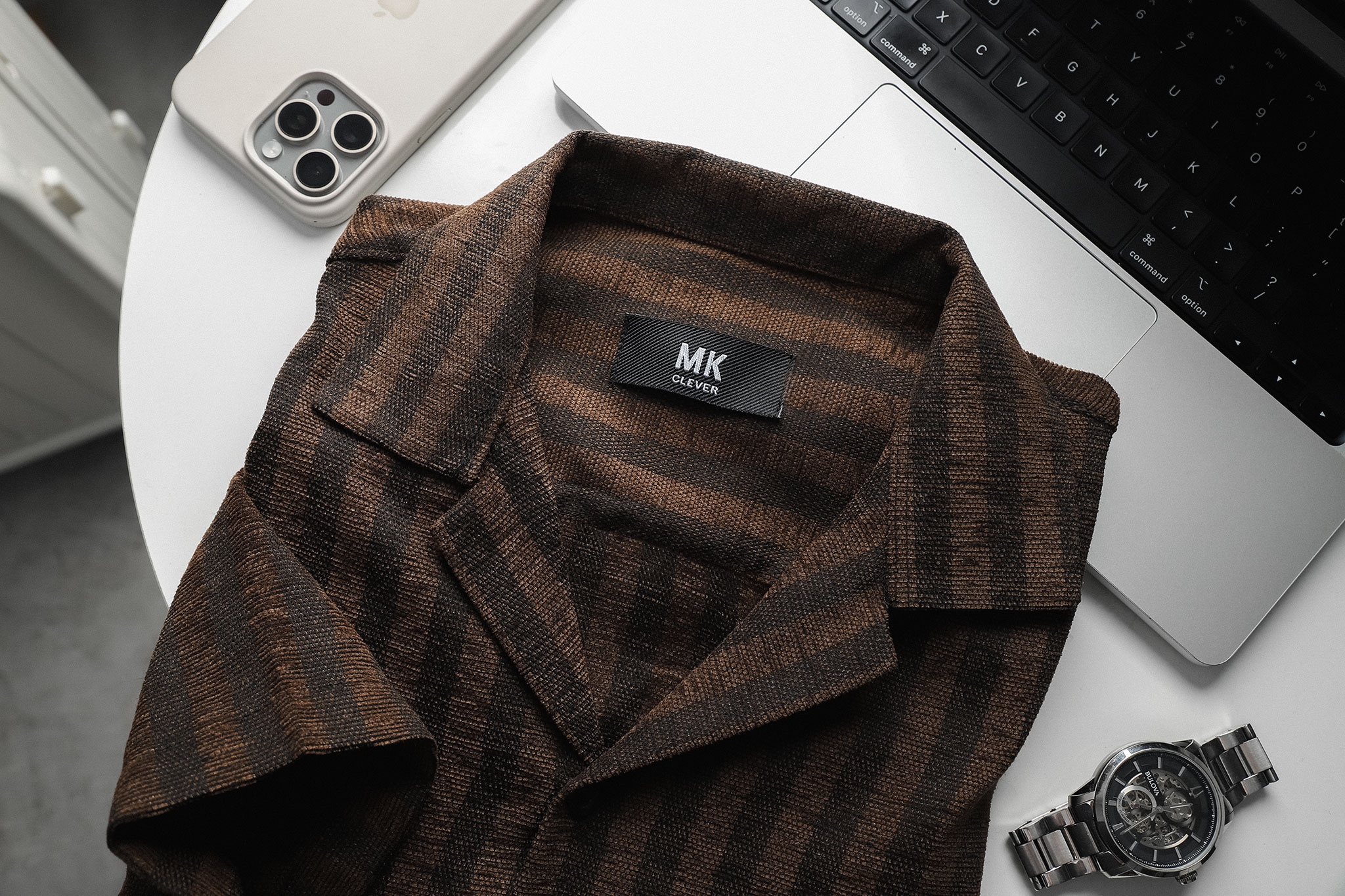 Áo sơ mi kẻ sọc nam Kelly MK CLEVER