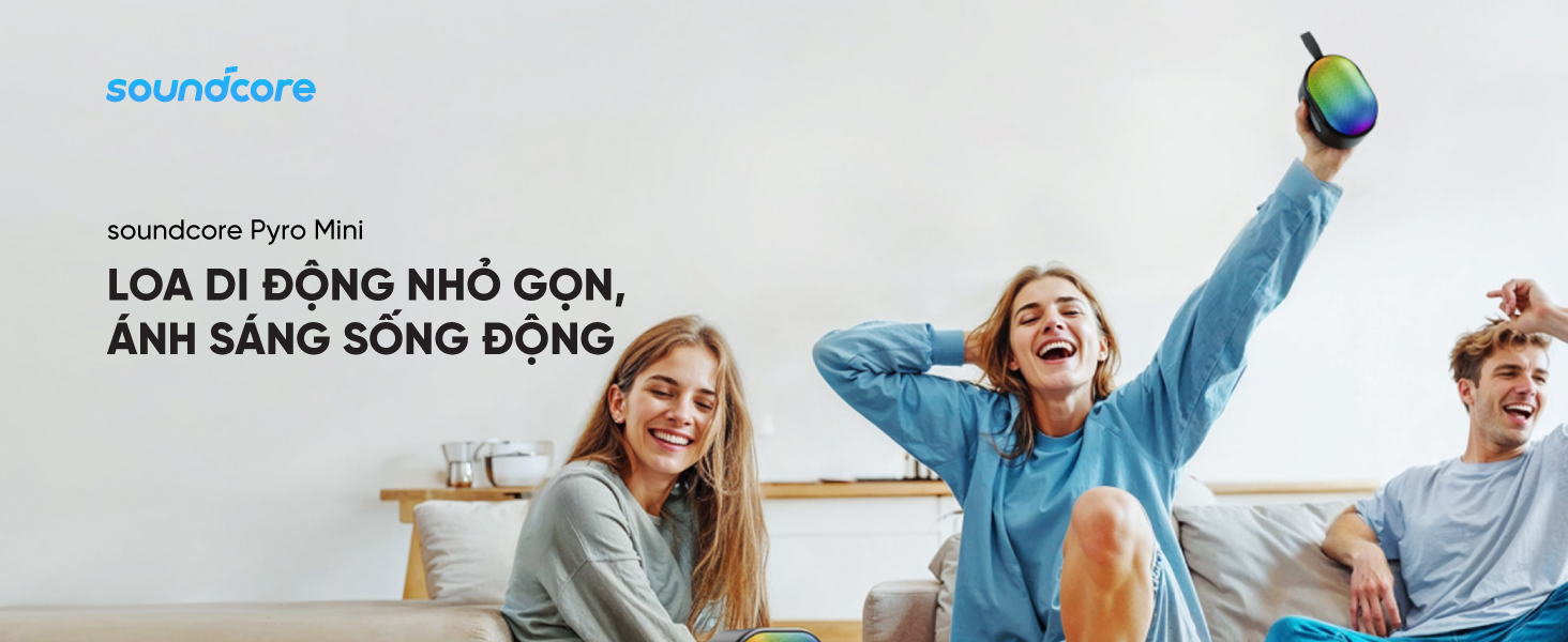 Mô tả Loa bluetooth soundcore Pyro Mini | Pin 10 giờ | 12 hiệu ứng ánh sáng - 1
