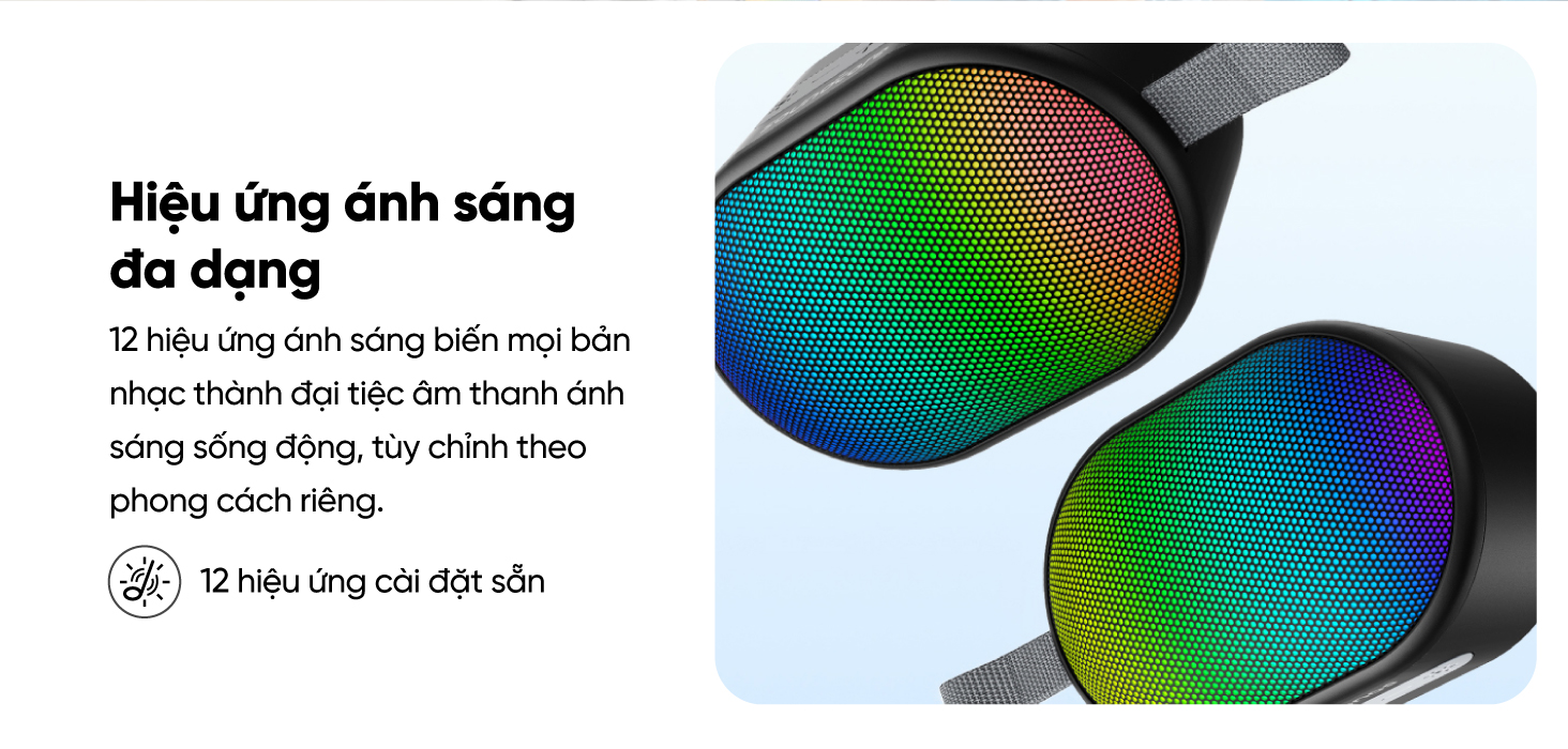 Mô tả Loa bluetooth soundcore Pyro Mini | Pin 10 giờ | 12 hiệu ứng ánh sáng - 2