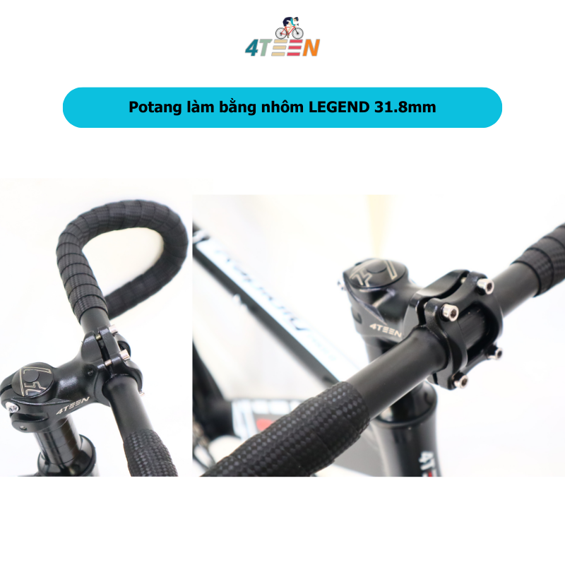 Xe Đạp Tay Cong 4TEEN Fixger CX-8 Thiết Kế Không Dây Phanh Khung Nhôm ...