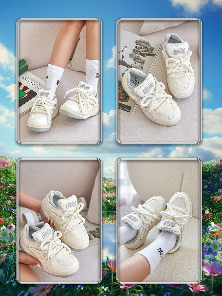 Mô tả Giày Thể Thao Sneaker Nữ Second Sunday New Symbol Đế Tăng Chiều Cao 4cm SK09 - 1