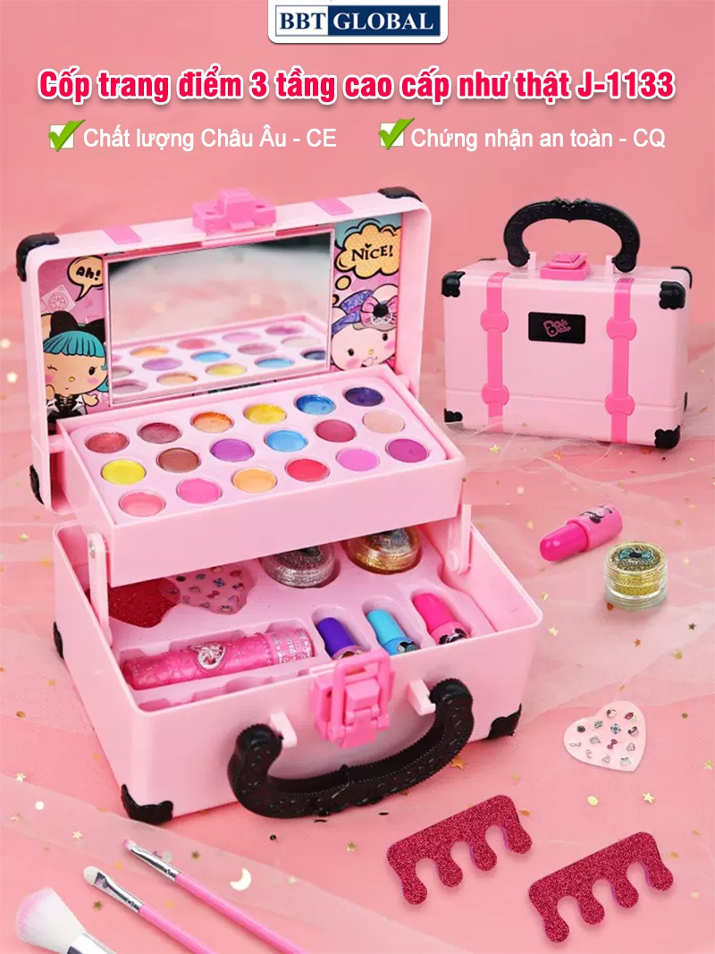 Mô tả Trang điểm Thật 3 tầng cao cấp mô phỏng như thật J-1133 - 4