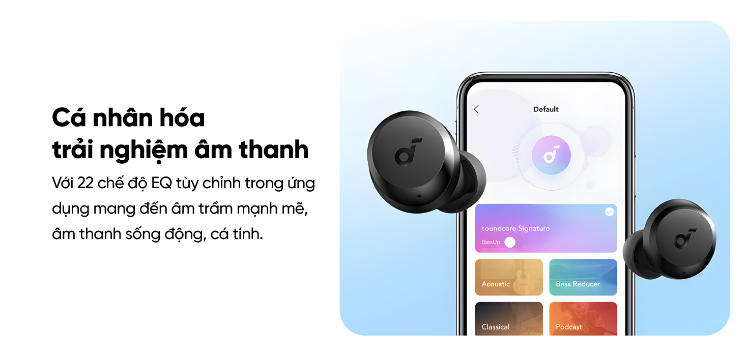 Mô tả Tai nghe bluetooth không dây soundcore A20i | Nhỏ gọn | 28 giờ phát nhạc | Sạc nhanh - 2
