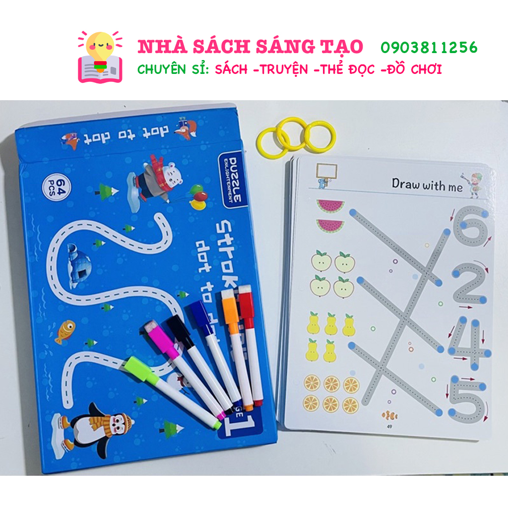 Mô tả Tập Tô Vẽ Thông Minh Xoá Được 64 Trang - Đồ Chơi Giáo Dục Toàn Diện Montessori Cho Bé - 1