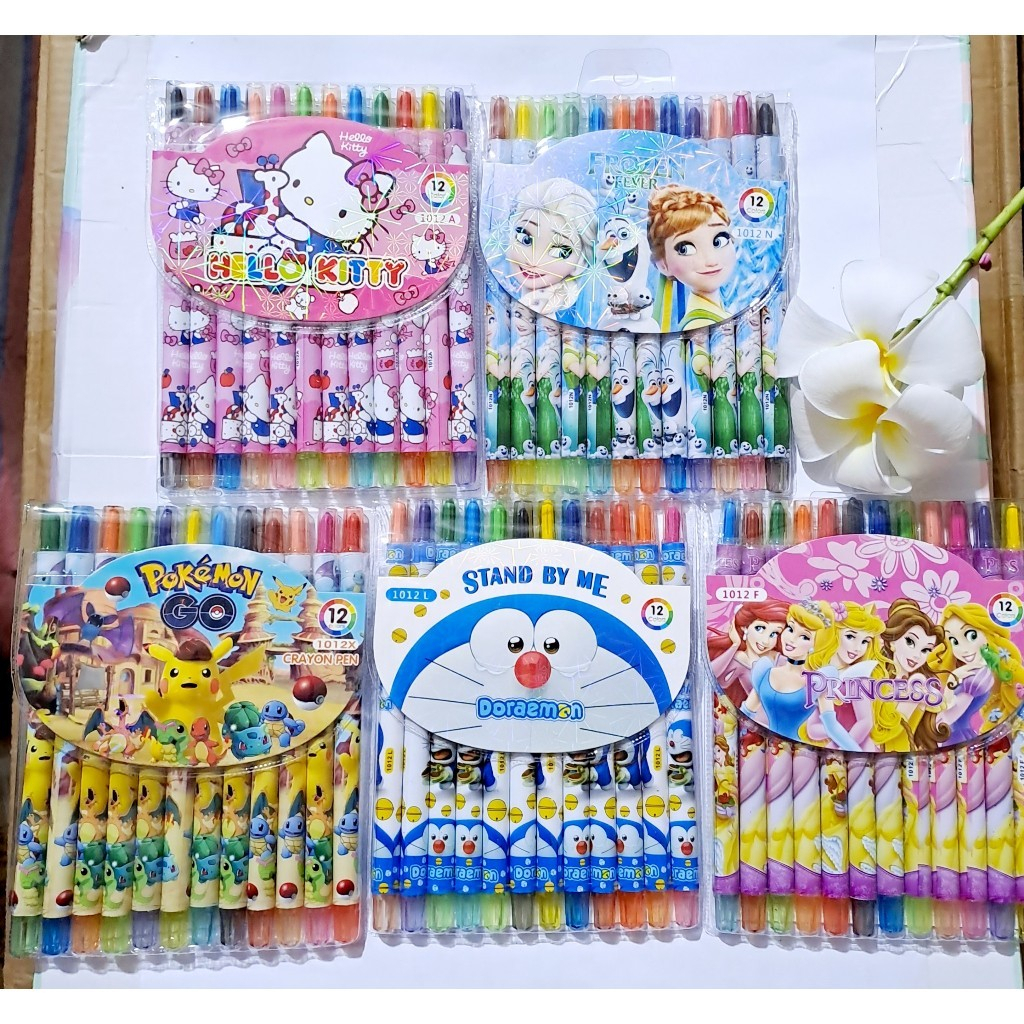 Mô tả Bút Sáp Vặn 24 Màu Thân 12cm loại tốt, tô màu đẹp, dễ thương (Bé trai, Bé gái), dễ dàng bảo quản - 6