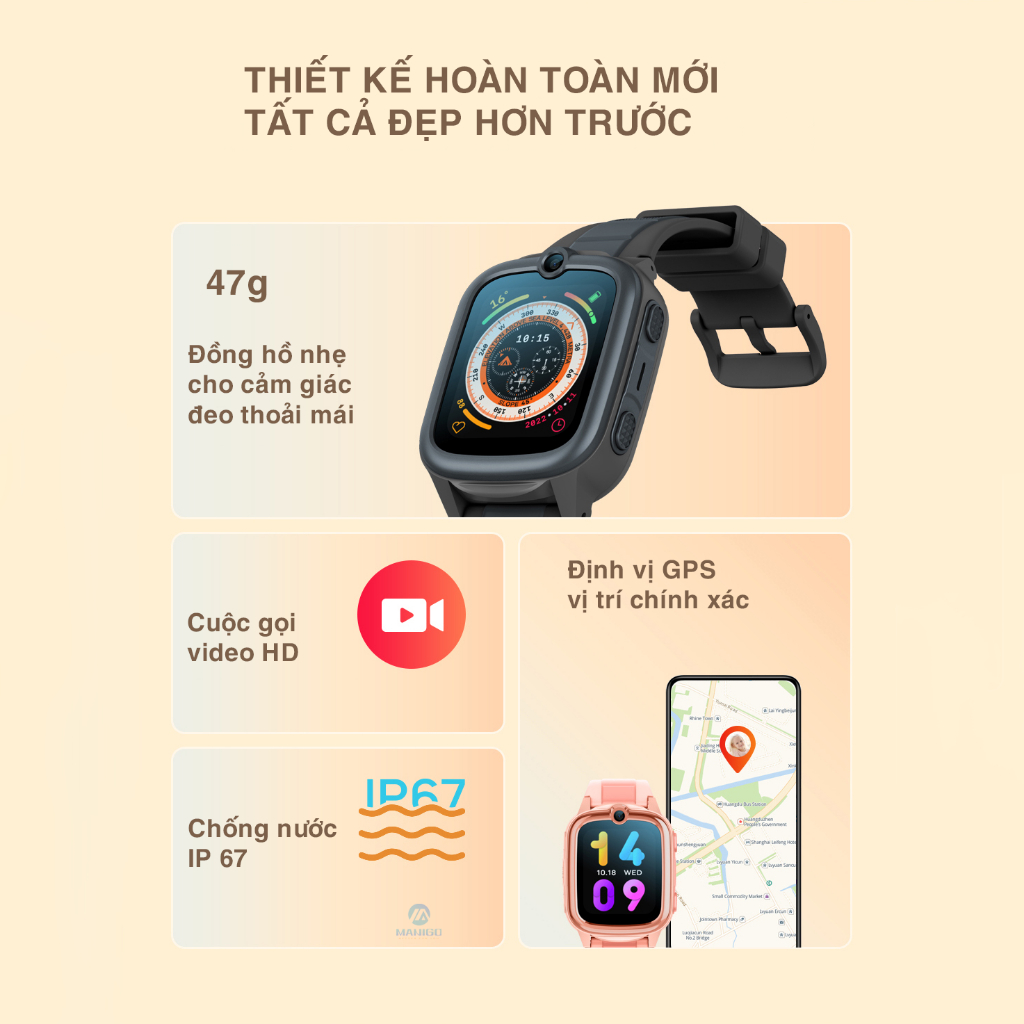 Mô tả Đồng hồ thông minh trẻ em Valdus MODEL VK Kidwatch sim4G  videocall định vị chính xác bảo hành 1 năm - 10