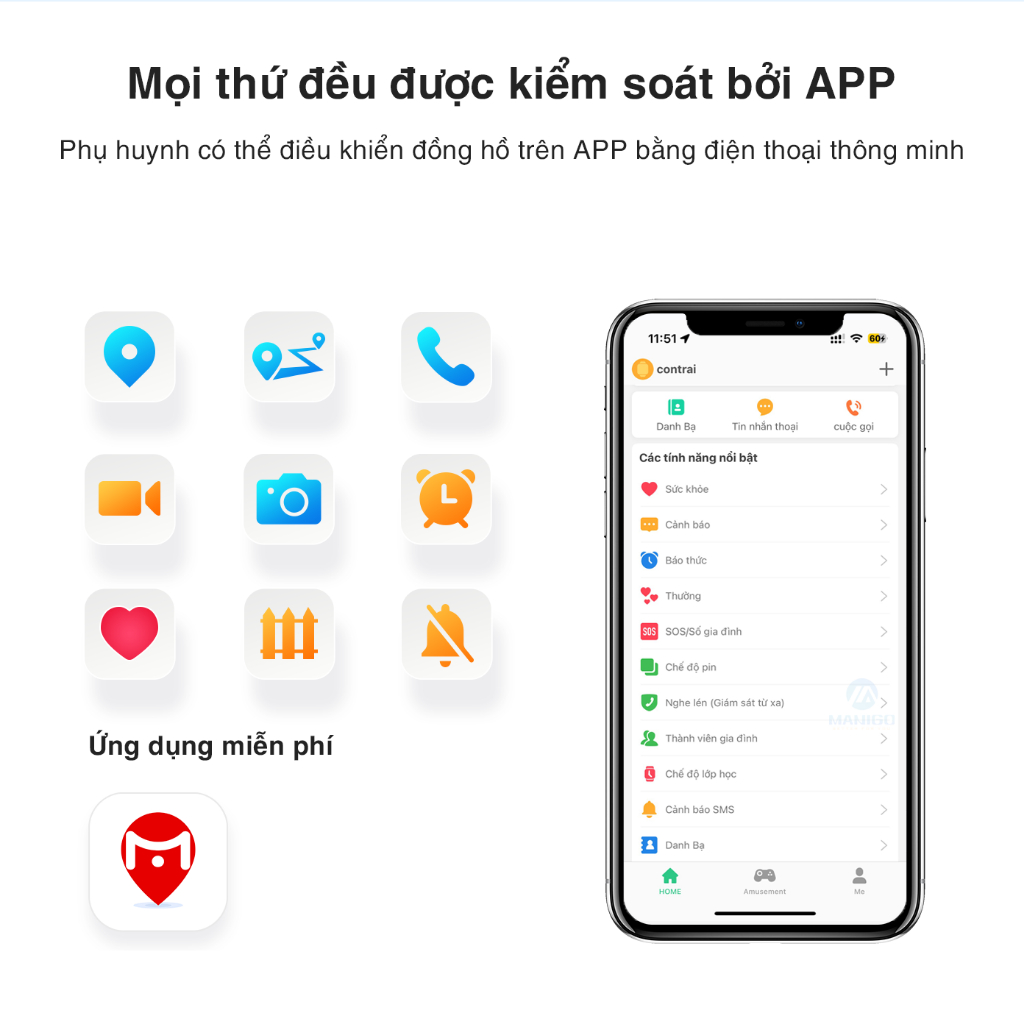 Mô tả Đồng hồ thông minh trẻ em Valdus MODEL VK Kidwatch sim4G  videocall định vị chính xác bảo hành 1 năm - 11