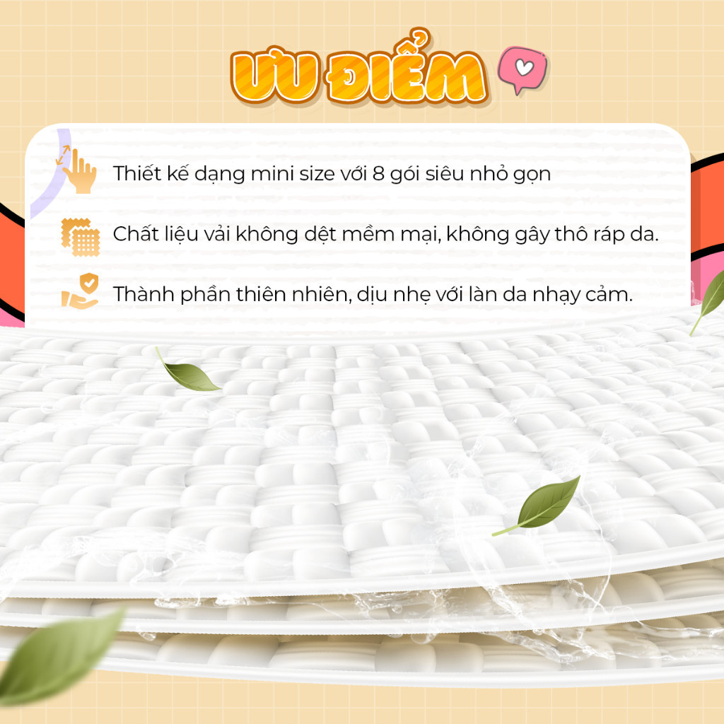 Mô tả Khăn Ướt Mini ECOWIPES Teen Wipes Không Mùi, Vải Không Dệt Daily Beauty - 3