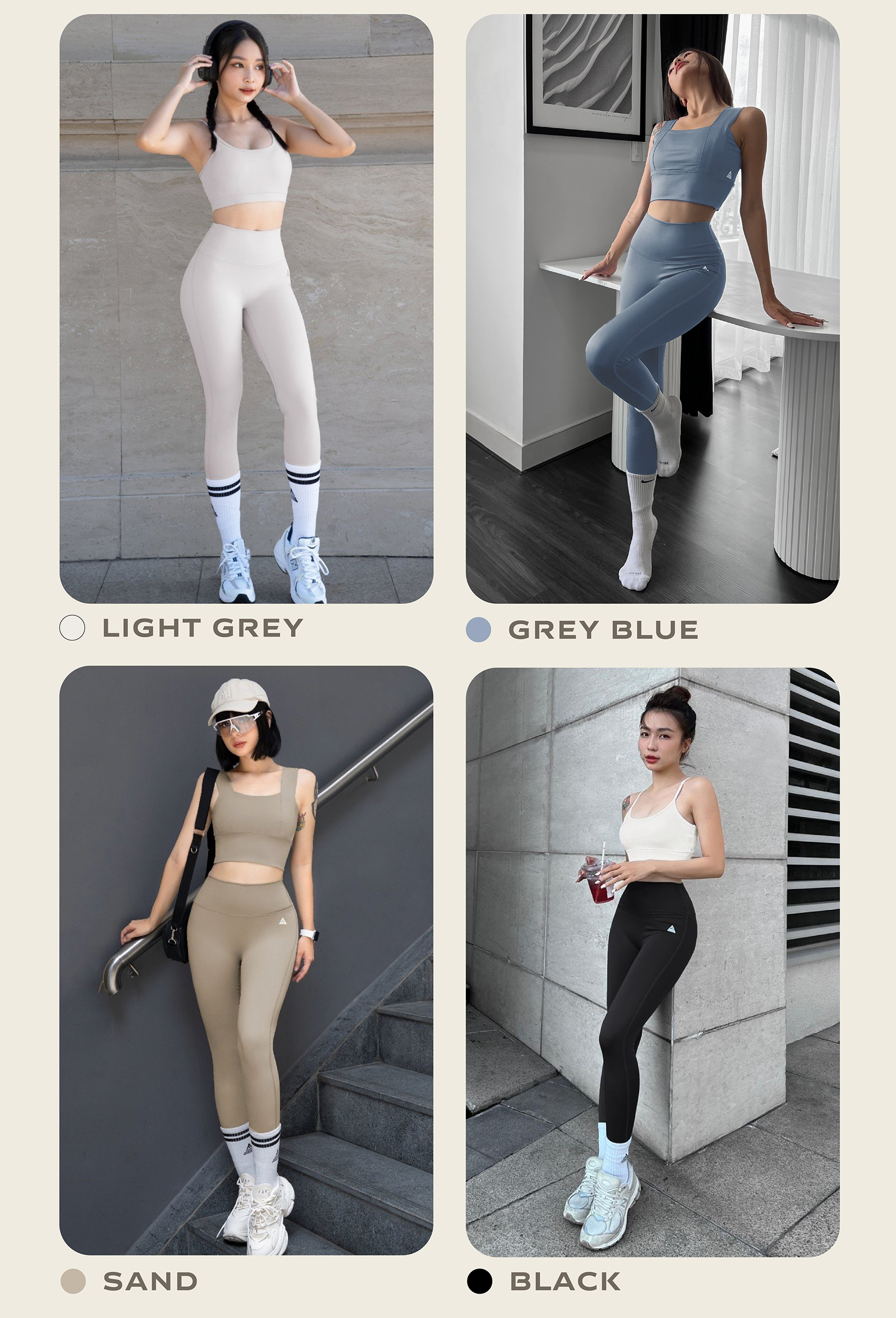 Mô tả Quần tập gym yoga legging nữ cạp cao Fitme Zeta vải 2 lớp nâng v3 tôn dáng cao cấp QDZT - 10