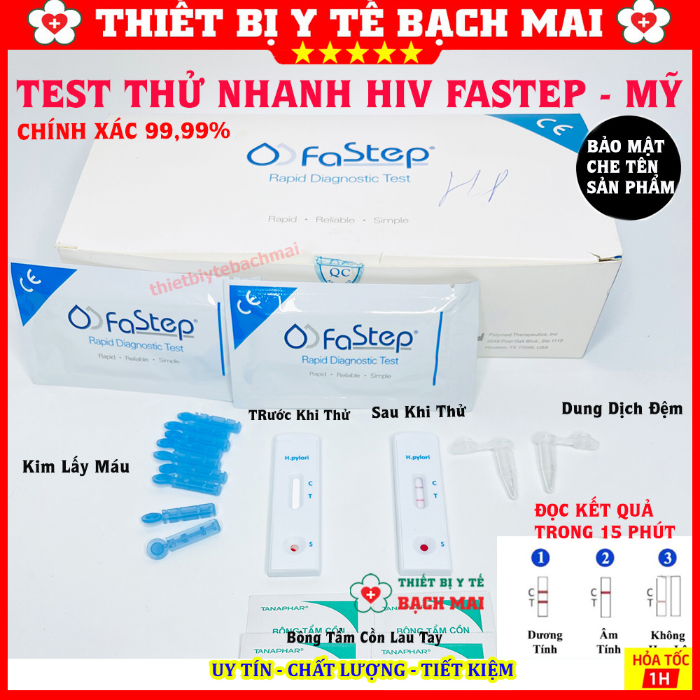 Que Test Thử HIV FaStep USA Nhanh, Chính Xác 99,99% | Shopee Việt Nam
