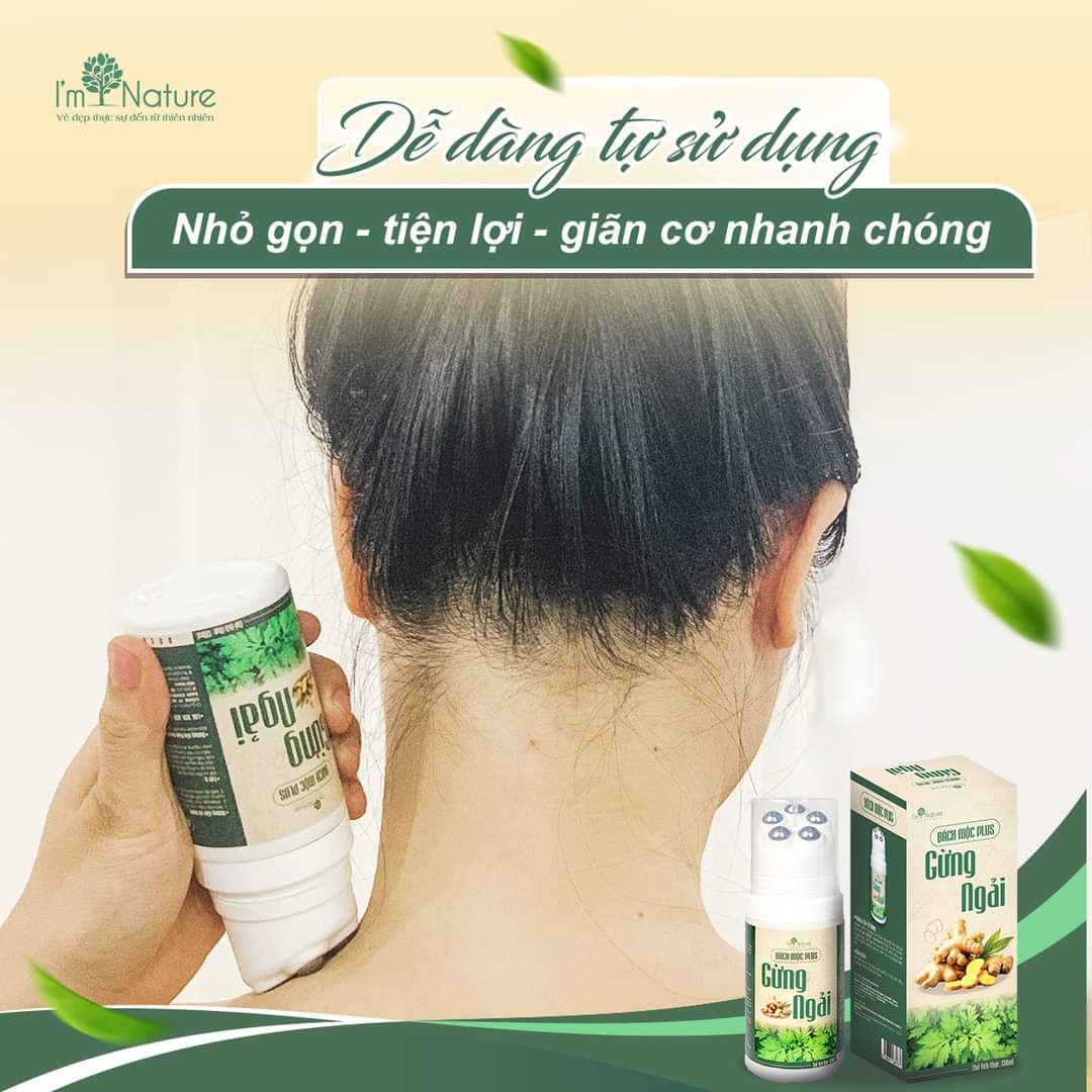 Mô tả Con Lăn Bách Mộc Plus - Massage Hỗ Trợ Giảm Đau Mỏi Cổ Vai Gáy, Lưu Thông Khí Huyết - I'm Nature 3in1/130ml HÀNG CHUẨN - 4