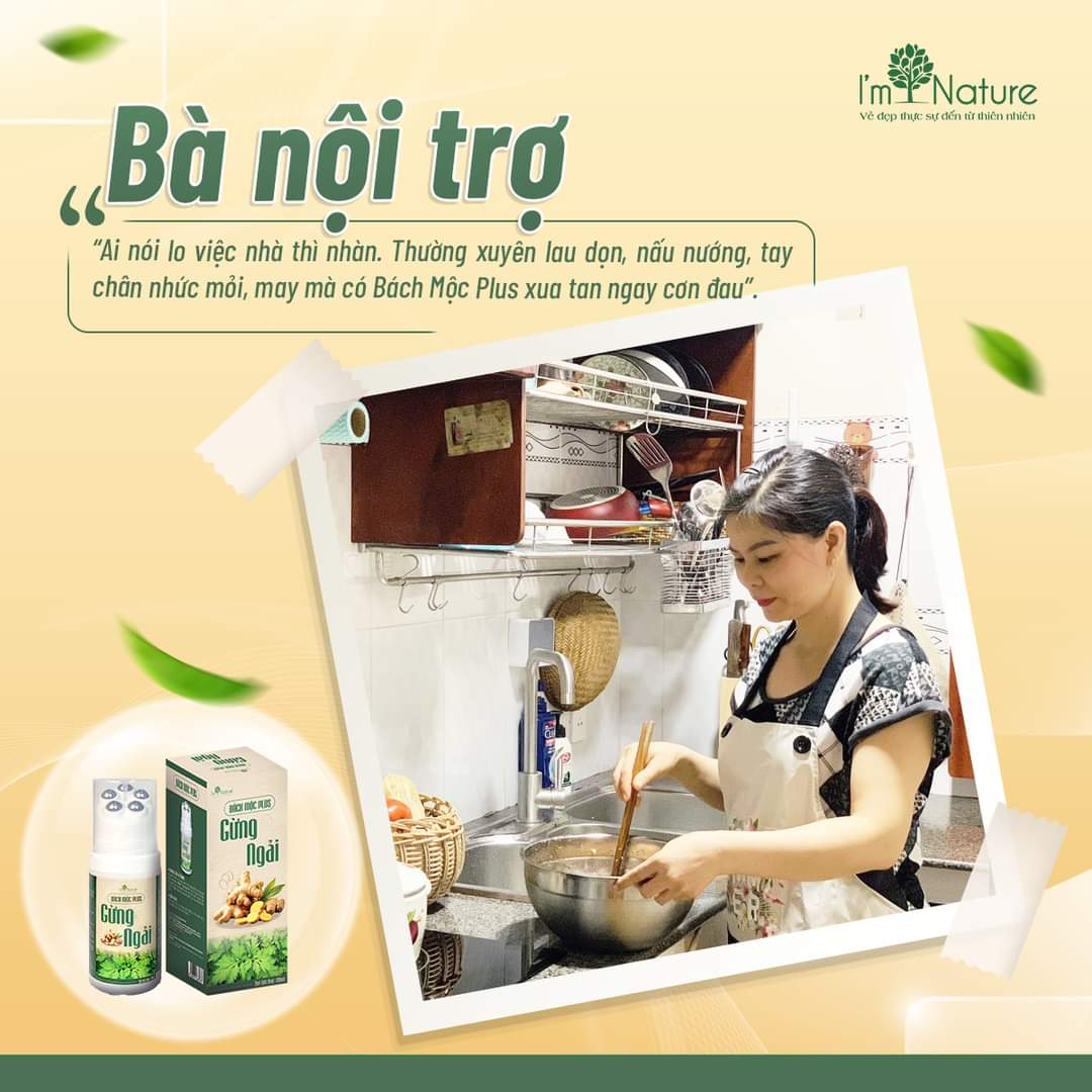 Mô tả Con Lăn Bách Mộc Plus - Massage Hỗ Trợ Giảm Đau Mỏi Cổ Vai Gáy, Lưu Thông Khí Huyết - I'm Nature 3in1/130ml HÀNG CHUẨN - 9