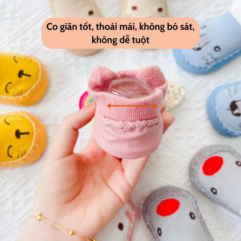 Giày tất da gấu nhiều màu