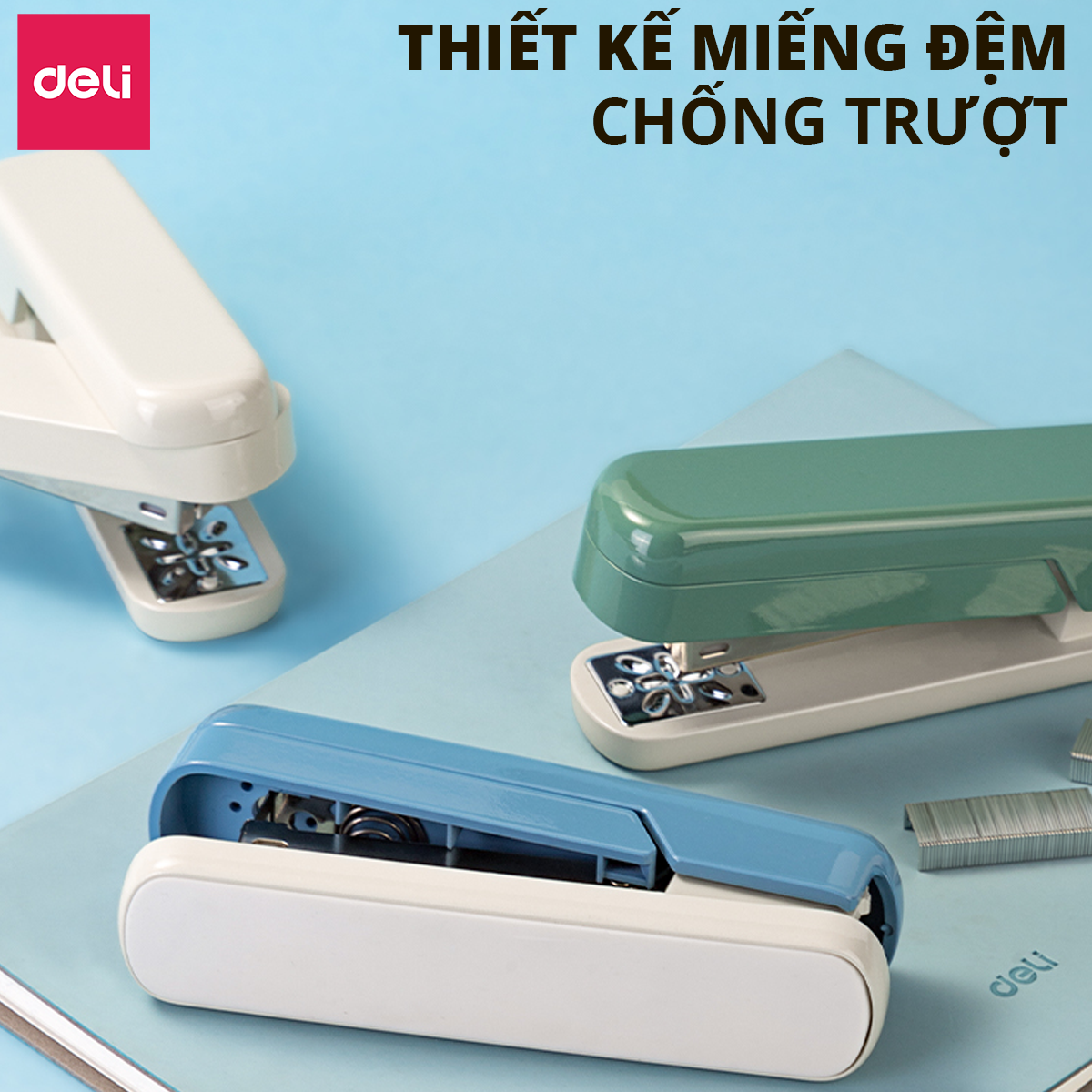 Mô tả Dập Ghim Xoay Chiều DELI Ghim Bấm 40 Trang Cao Cấp Sử Dụng Học Sinh Văn Phòng Sử Dụng Ghim 24/6 26/6 - 2