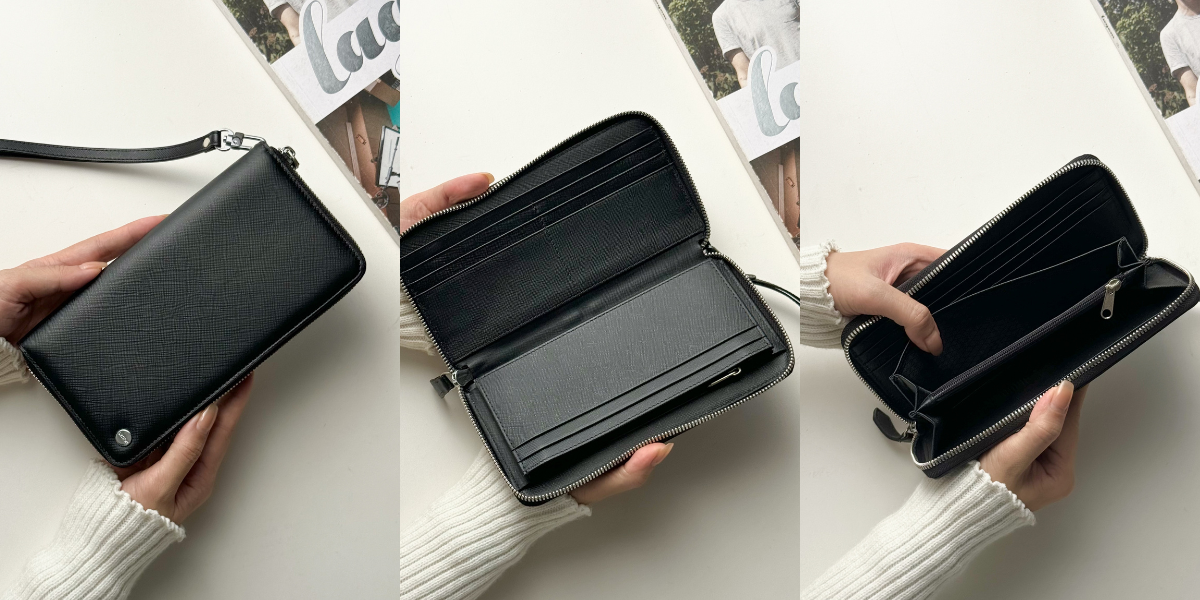Mô tả Clutch Da Thật LAGOM Forest Zippy kèm móc đeo tay - 2