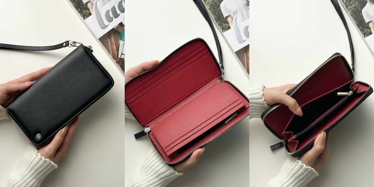 Mô tả Clutch Da Thật LAGOM Forest Zippy kèm móc đeo tay - 3