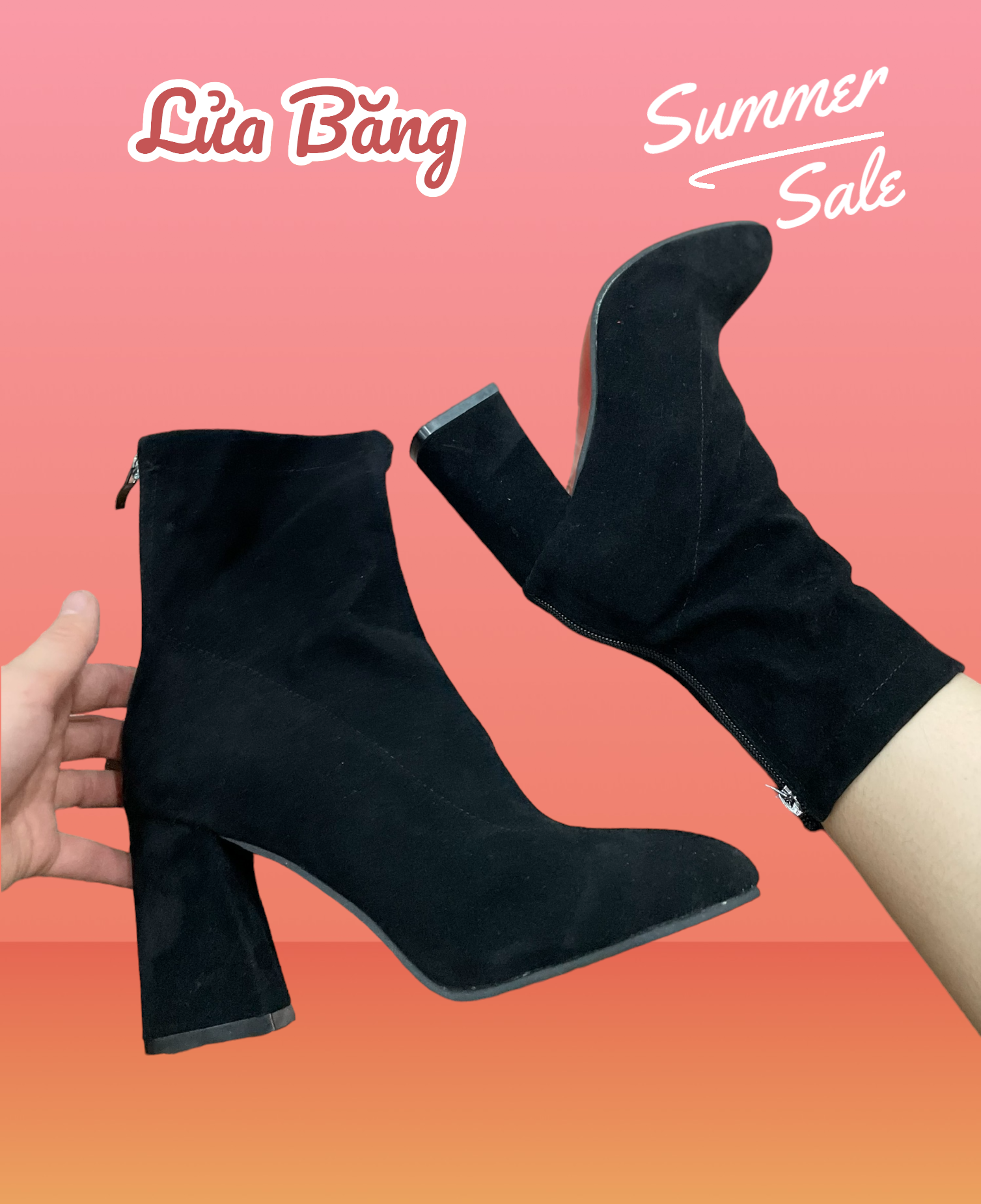 Bốt Len Lửng Boot Len Cao Cấp Cổ Lửng Gót Trụ Bạc 7 Phân và gót nhọn 10 ...