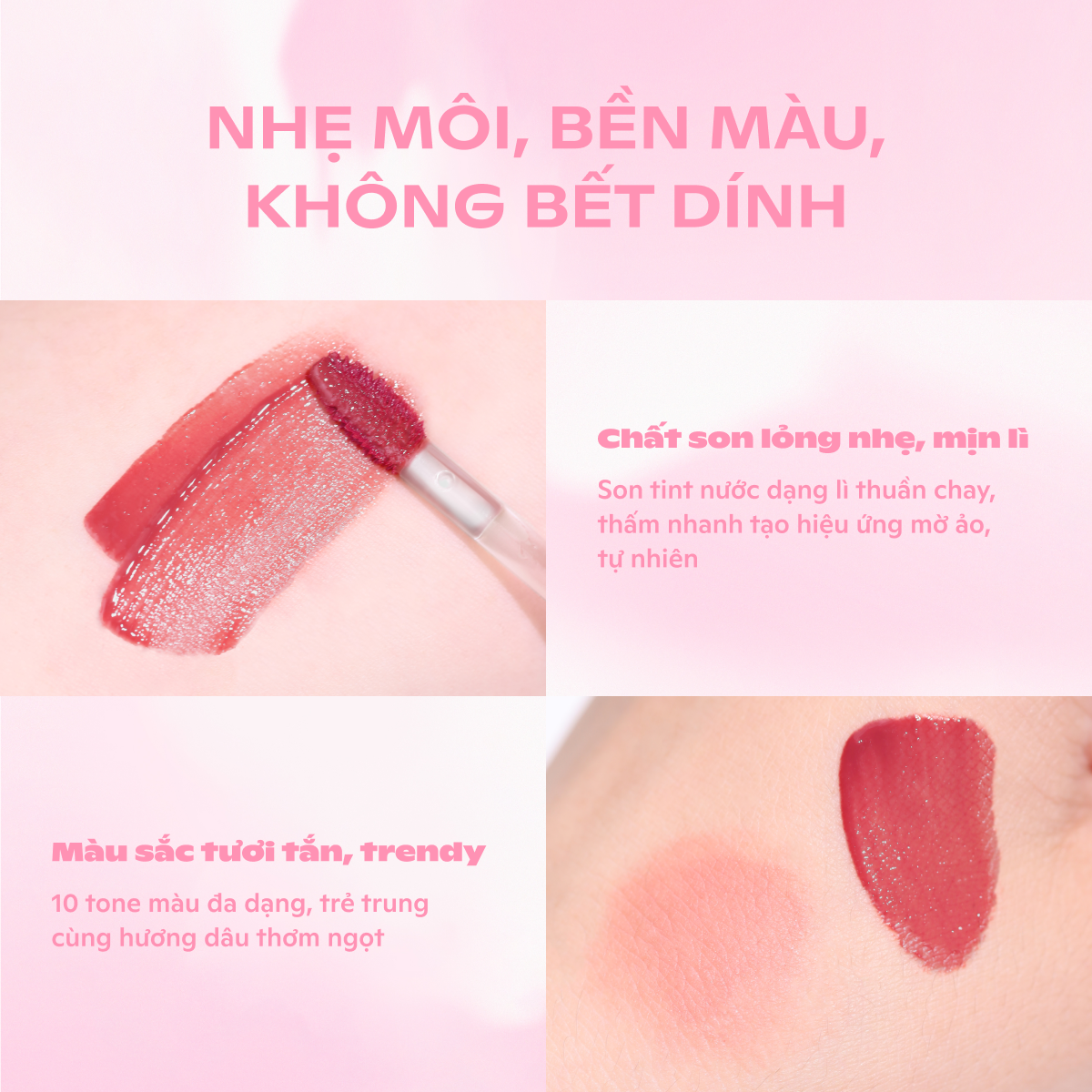 Mô tả [mefashion397 x OFÉLIA] Son Tint Nước Mịn Lì Thuần Chay SUGARPLUM MistyNow Blurring Tint (3.8g) - 4