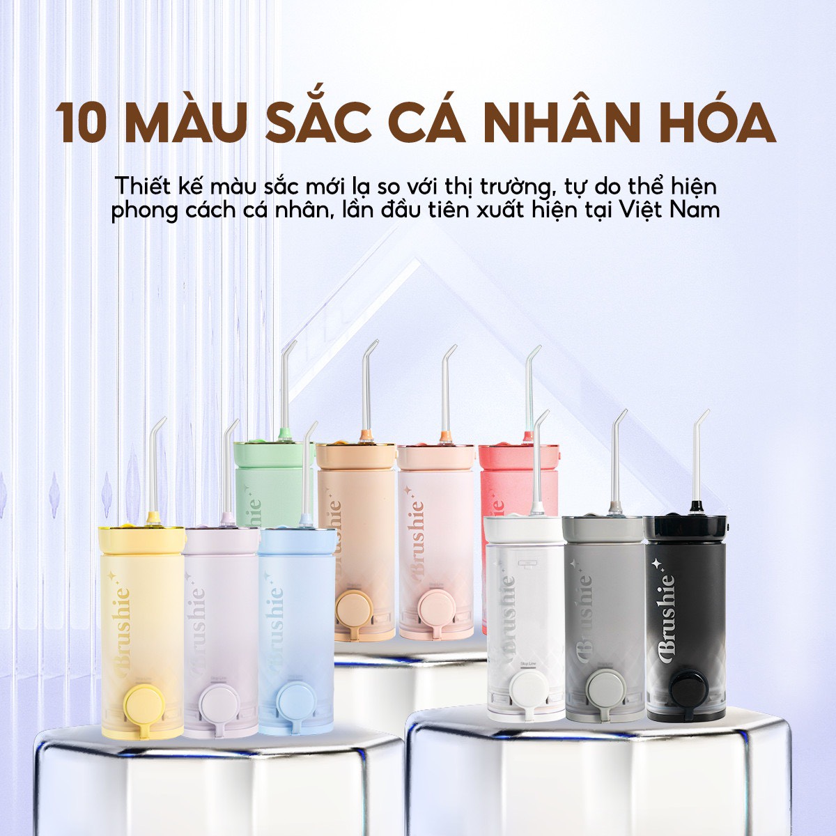 Mô tả Tăm nước brushie thập sắc bản cải tiến làm sạch răng miệng hiệu quả flossie - 6